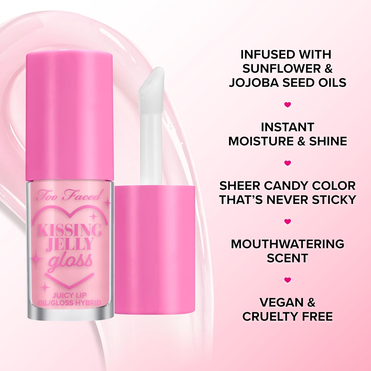 Too Faced Dream A Little Dream Blush & Lip Gloss Set | Cloud Crush Powder Blush + Kissing Jelly Lip Oil With Sheer Coverage, Gift Set