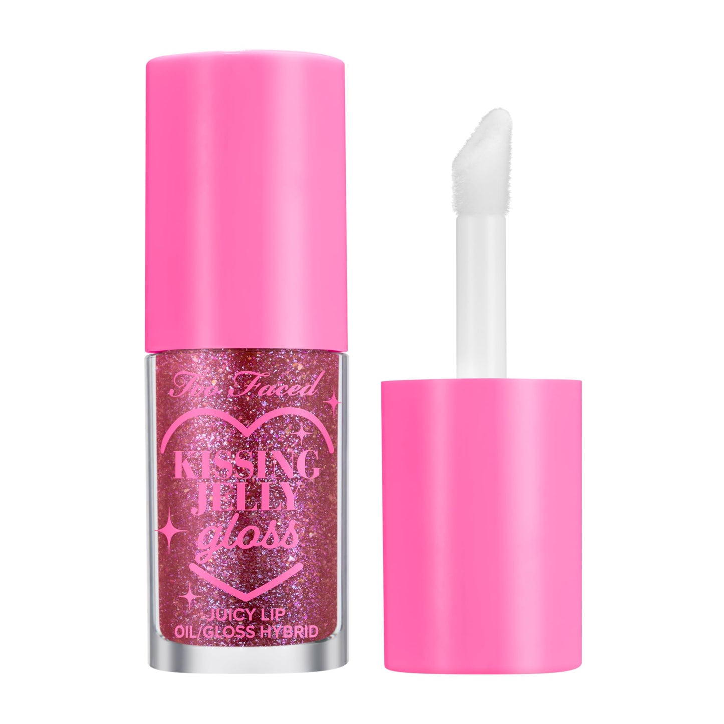 Too Faced Kissing Jelly Lip Oil Gloss | Hydrating Lip Oil + Gloss Hybrid for Instant Moisture and Shine