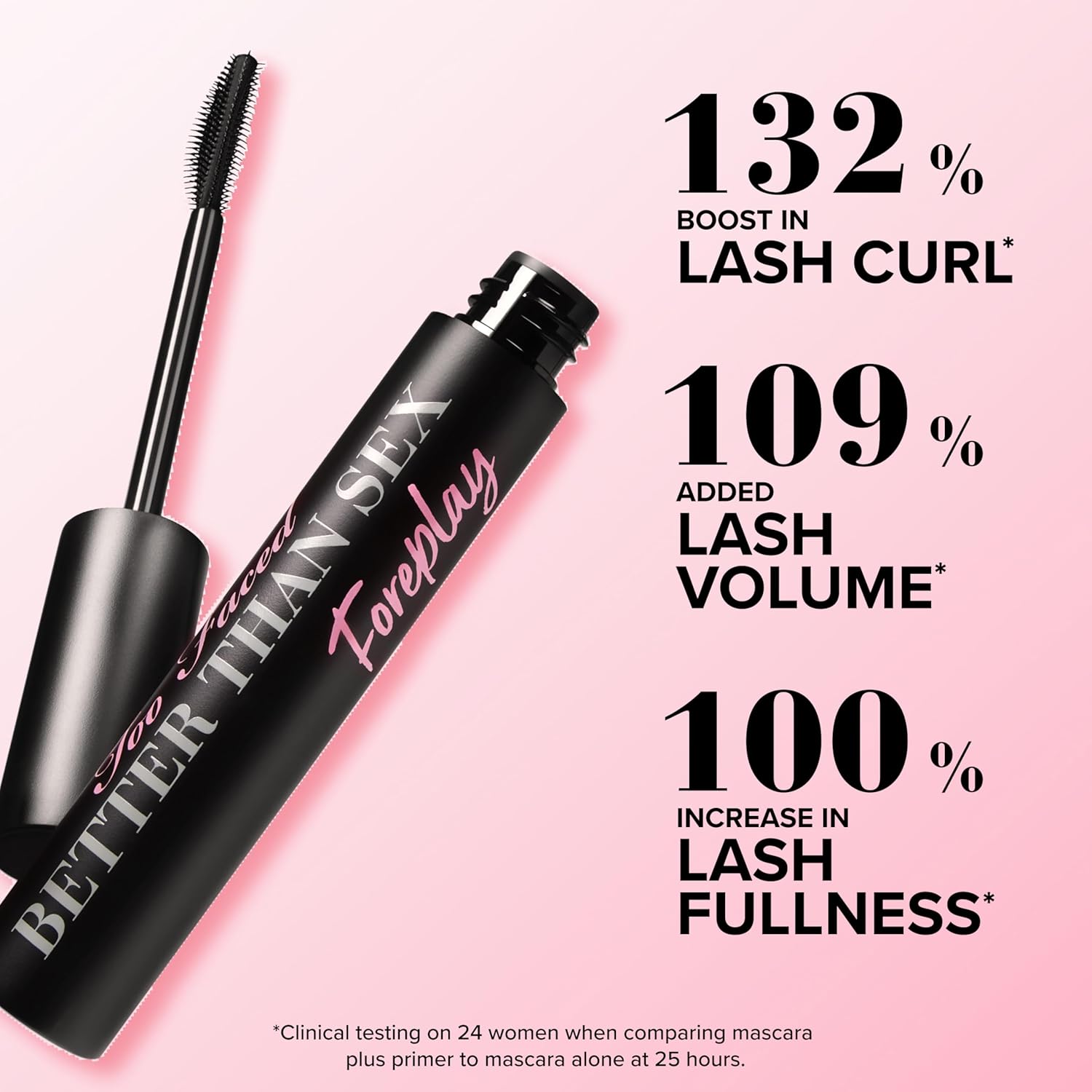 Too Faced Better Than Sex Foreplay Mascara Primer | Mascara Primer Prep, Long Lasting + Volumizing