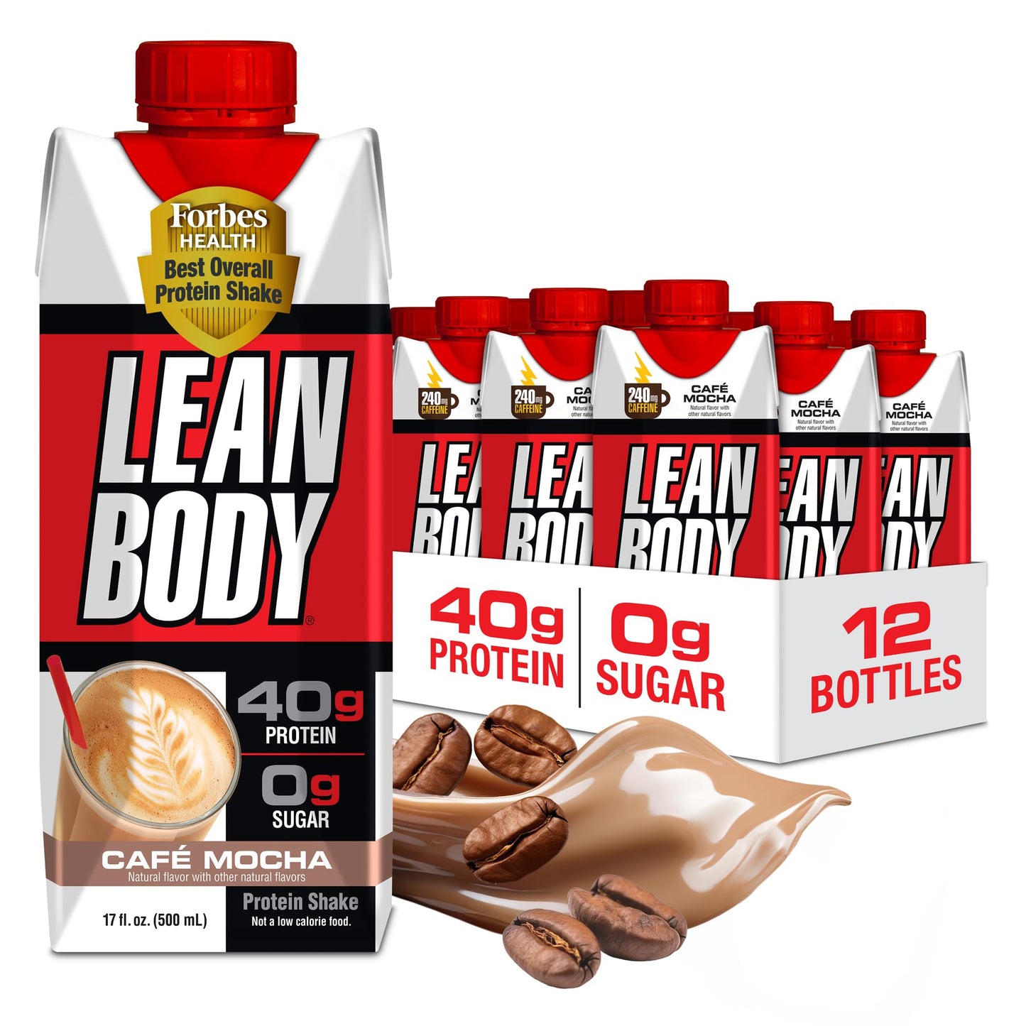 LABRADA Lean Body Ready-to-Drink Orange Creamsicle Protein Shake, 40g Protein, Whey Blend, 0 Sugar, Gluten Free, 22 Vitamins & Minerals, 17 Fl Oz (Pack of 12)