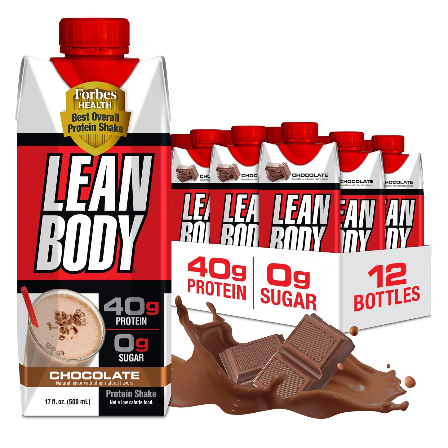 LABRADA Lean Body Ready-to-Drink Orange Creamsicle Protein Shake, 40g Protein, Whey Blend, 0 Sugar, Gluten Free, 22 Vitamins & Minerals, 17 Fl Oz (Pack of 12)