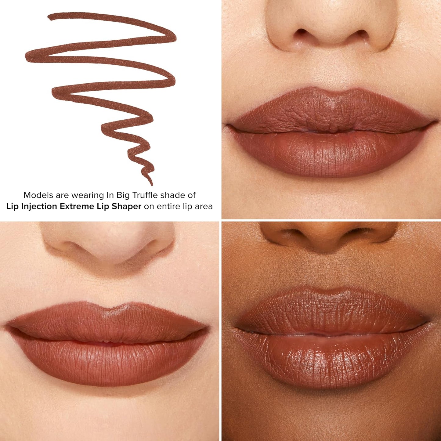 Too Faced Lip Injection Extreme Lip Shaper in In Big Truffle & Lip Injection Maximum Gloss in Honey Bear | Lip Injection Lip Shaper For Longwear, 0.01 Ounce + Maximum Plump For Moisture, 0.14 Ounce