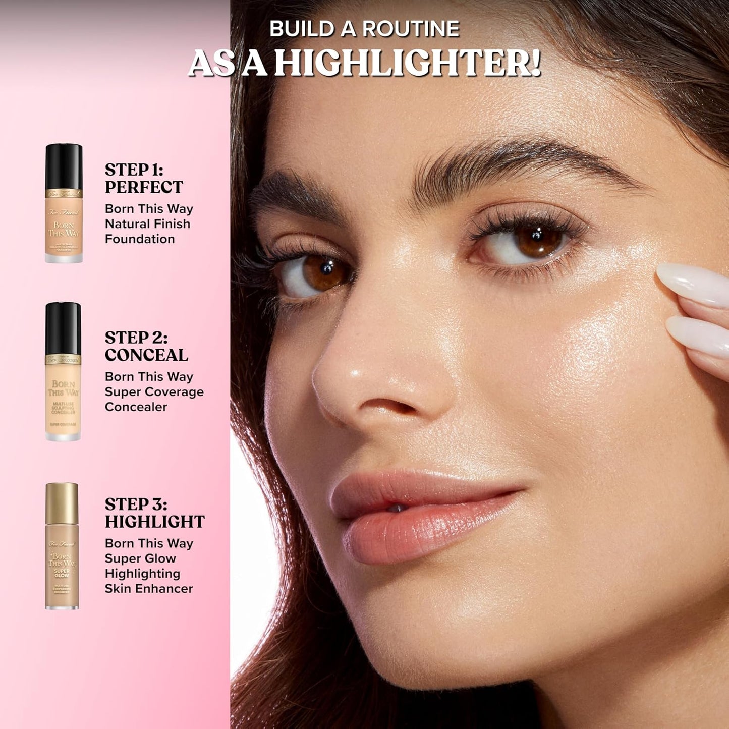 Too Faced Born This Way Super Glow Multi-Use Highlighting Skin Enhancer | Hydrating Natural Glow Gel with Radiant Finish for Illuminated Skin | Non-Greasy + Blendable