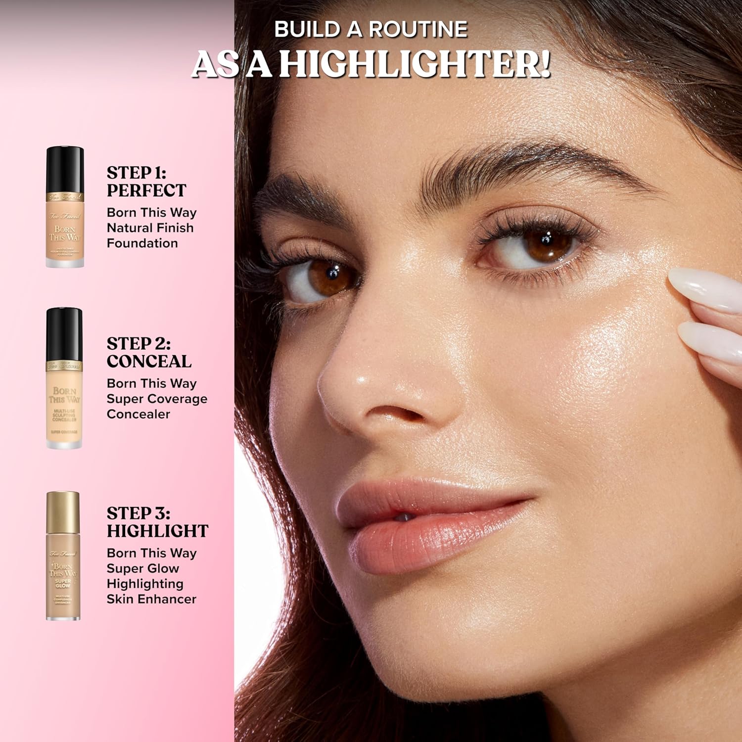 Too Faced Born This Way Super Glow Multi-Use Highlighting Skin Enhancer | Hydrating Natural Glow Gel with Radiant Finish for Illuminated Skin | Non-Greasy + Blendable