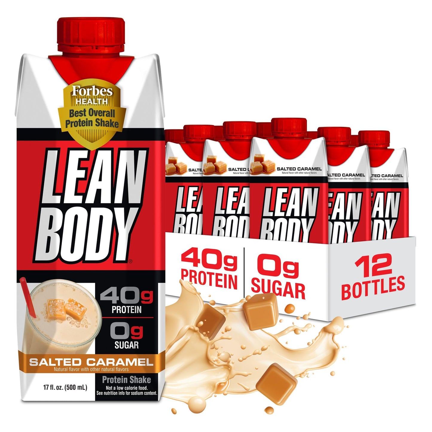 LABRADA Lean Body Ready-to-Drink Orange Creamsicle Protein Shake, 40g Protein, Whey Blend, 0 Sugar, Gluten Free, 22 Vitamins & Minerals, 17 Fl Oz (Pack of 12)
