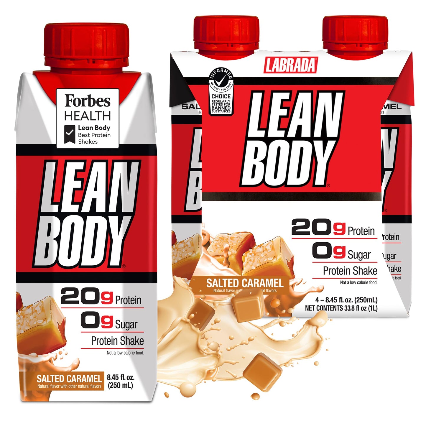 LABRADA Lean Body Ready-to-Drink Orange Creamsicle Protein Shake, 40g Protein, Whey Blend, 0 Sugar, Gluten Free, 22 Vitamins & Minerals, 17 Fl Oz (Pack of 12)