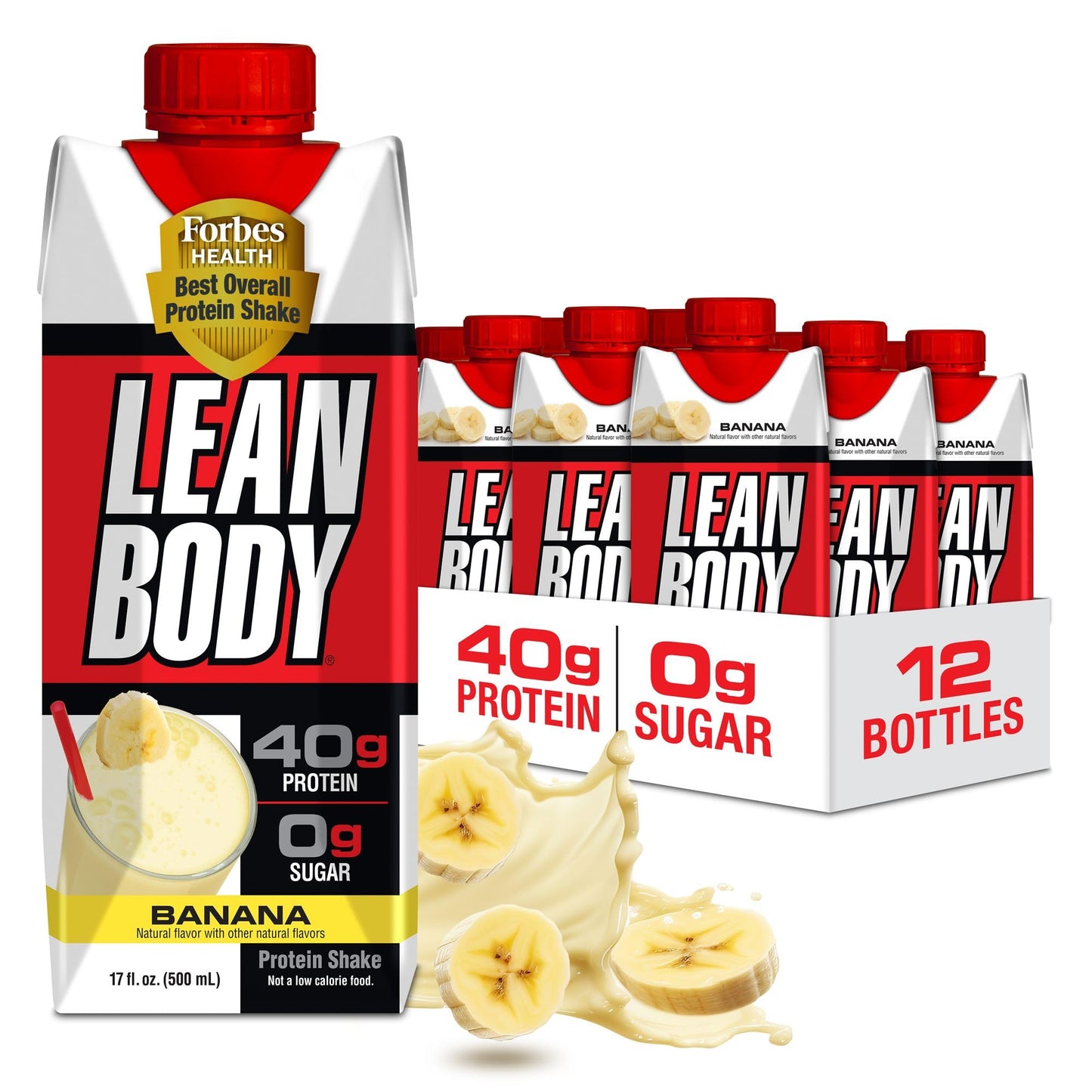 LABRADA Lean Body Ready-to-Drink Orange Creamsicle Protein Shake, 40g Protein, Whey Blend, 0 Sugar, Gluten Free, 22 Vitamins & Minerals, 17 Fl Oz (Pack of 12)