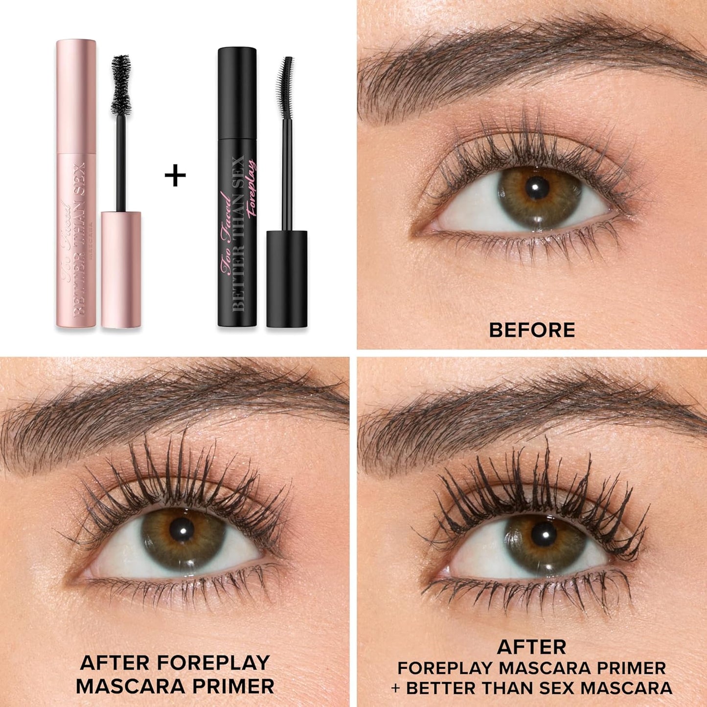 Too Faced Better Than Sex Foreplay Mascara Primer | Mascara Primer Prep, Long Lasting + Volumizing